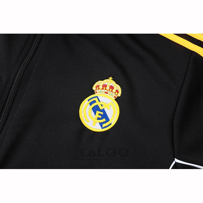 Tuta da Track di Giacca Real Madrid Bambino 2025-2026 Nero Giallo